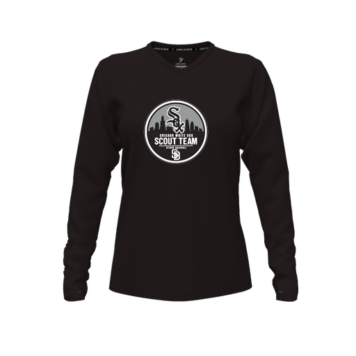 [FTLVCFBK-FYXS-LOGO3] Comfort T-Shirt (Female Youth XS, Black, V Neck, Logo 3, Long Sleeve)
