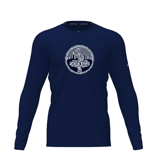 [FTLCDFNV-YXS-LOGO3] Dri Fit Performance T-Shirt (Youth XS, Navy, Logo 3, Long Sleeve)