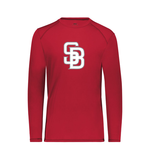 [6845.083.S-LOGO2] Men's SoftTouch Long Sleeve (Adult S, Red, Logo 2)