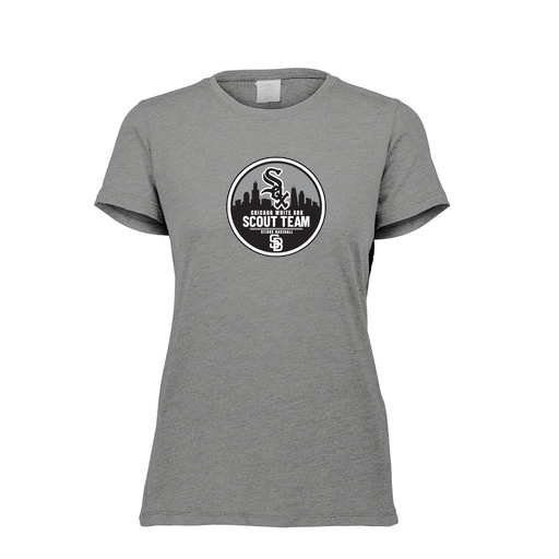 [FTSCUBGY-FAXS-LOGO3] Decker Women's Tri-Blend T-Shirt - Short Sleeve (Female Adult XS, Gray, Logo 3)