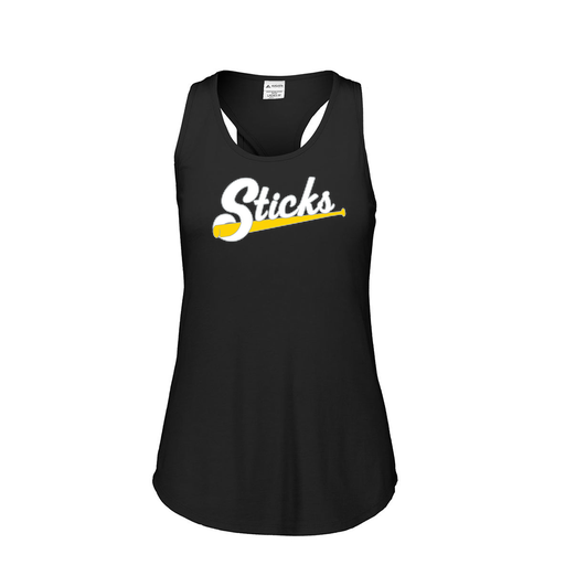 [FT0TUBBK-FAS-LOGO1] Ladies Tri Blend Tank Top (Female Adult S, Black, Logo 1)