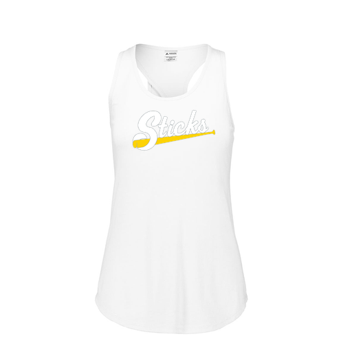 [FT0TUBWH-FAS-LOGO1] Ladies Tri Blend Tank Top (Female Adult S, White, Logo 1)