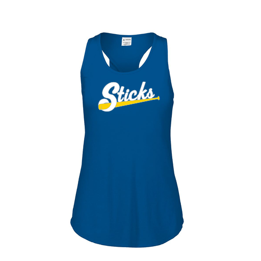 [FT0TUBRY-FAS-LOGO1] Ladies Tri Blend Tank Top (Female Adult S, Royal, Logo 1)