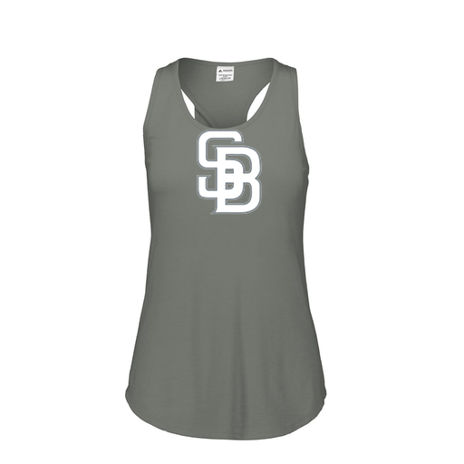 [FT0TUBGY-FAS-LOGO2] Ladies Tri Blend Tank Top (Female Adult S, Gray, Logo 2)