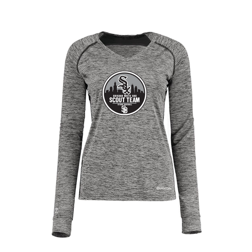 [222770.K94.XS-LOGO3] Ladies Electric Long Sleeve Shirt (Female Adult XS, Black, Logo 3)