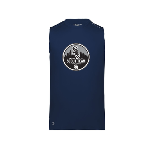 [222593.065.S-LOGO3] Men's CoolDry TankTop (Adult S, Navy, Logo 3)