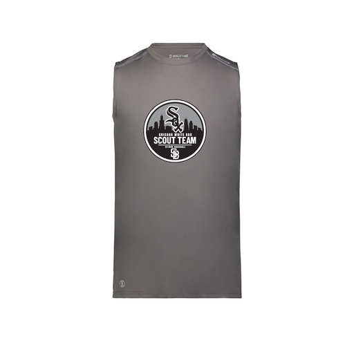 [222593.98D.S-LOGO3] Men's CoolDry TankTop (Adult S, Gray, Logo 3)