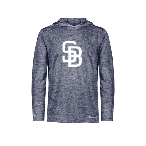 [FOLHCGNV-AS-LOGO2] Decker Men's Charge Hoodie (Adult S, Navy, Logo 2)