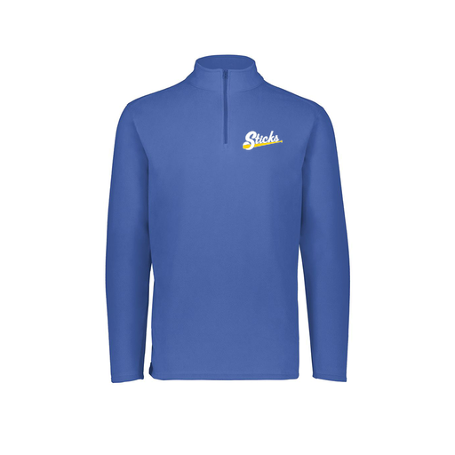 [6863.060.XS-LOGO1] Men's MicroFleece 1/4 Zip Pullover (Adult XS, Royal, Logo 1)