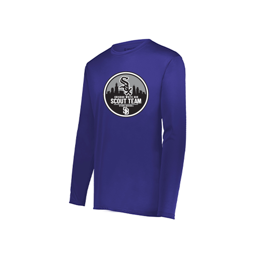 [222822.747.XS-LOGO3] Men's LS Smooth Sport Shirt (Adult XS, Purple, Logo 3)