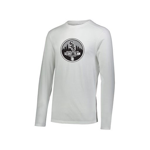 [FTLCUBWH-AXS-LOGO3] Men's LS Ultra-blend T-Shirt (Adult XS, White, Logo 3)