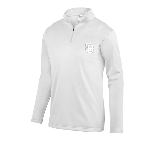 [FOLQFFWH-AS-LOGO2] Decker Men's FlexFleece 1/4 Zip (Adult S, White, Logo 2)