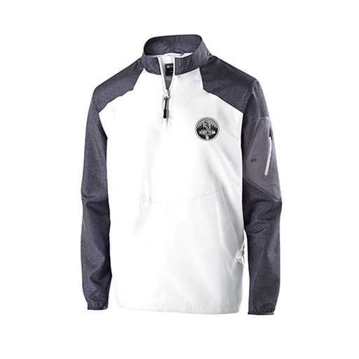 [229155.H04.XS-LOGO3] Men's Raider LS Pullover (Adult XS, White, Logo 3)