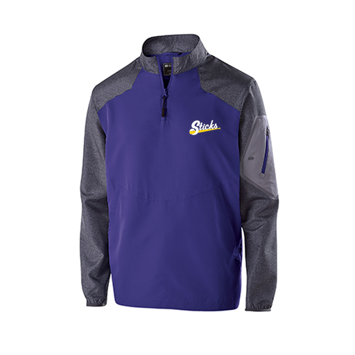 [229155.H68.XS-LOGO1] Men's Raider LS Pullover (Adult XS, Purple, Logo 1)