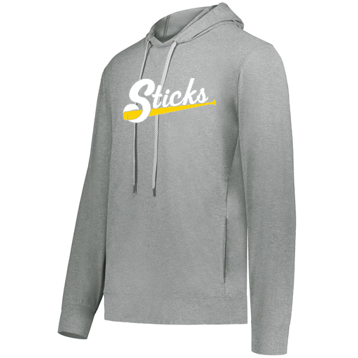 [222598.E83.S-LOGO1] Men's Ventura Thin Knit Hoodie (Adult S, Silver, Logo 1)