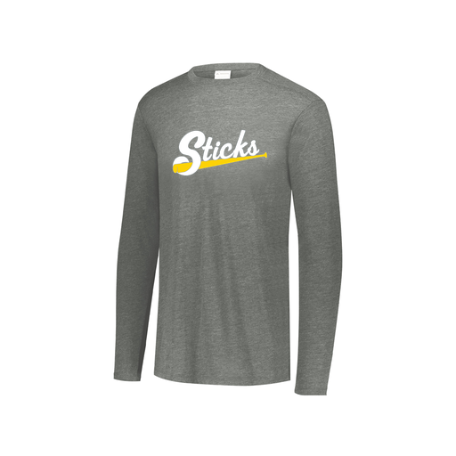 [3076.013.S-LOGO1] Youth LS Ultra-blend T-Shirt (Youth S, Gray, Logo 1)