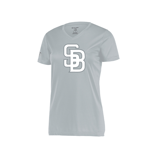 [222820.099.S-LOGO2] Ladies Movement Dri Fit Shirt (Female Adult S, Silver, Logo 2)