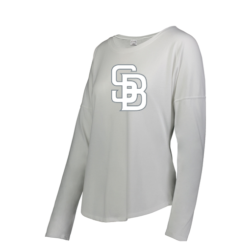 [3077.005.S-LOGO2] Ladies LS Ultra-blend T-Shirt (Female Adult S, White, Logo 2)