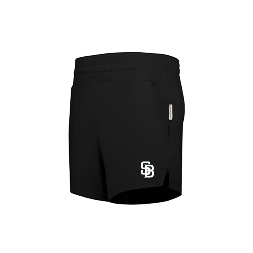 [223704.080.XS-LOGO2] LADIES VENTURA SOFT KNIT SHORTS (Female Adult XS, Black, Logo 2)