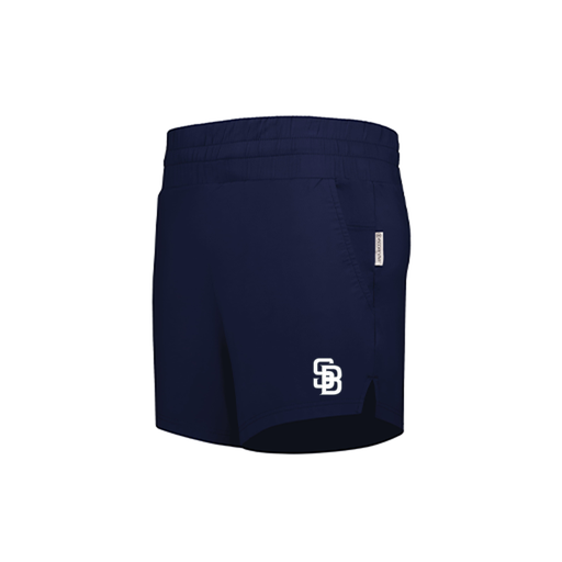 [223704.065.XS-LOGO2] LADIES VENTURA SOFT KNIT SHORTS (Female Adult XS, Navy, Logo 2)
